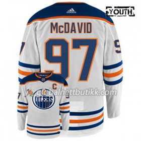 Edmonton Oilers Hockeydrakt Connor McDavid 97 Hvit Adidas Authentic - Barn